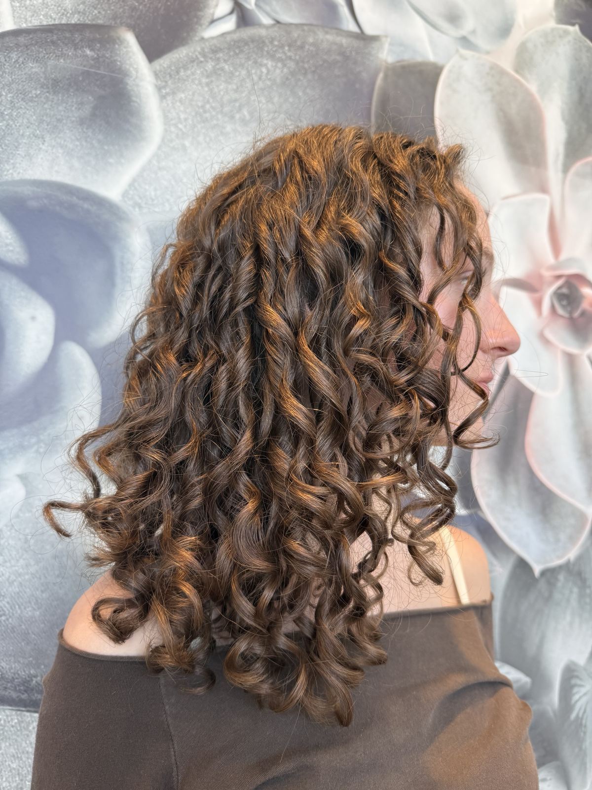 Curly haircut result at Hue Boutique Salon